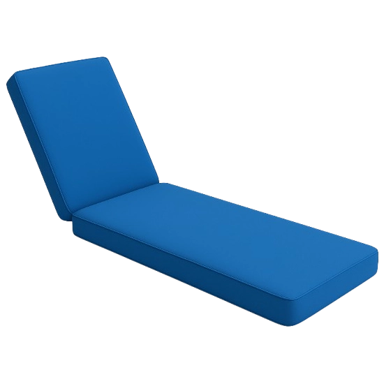 Blue commercial chaise cushion