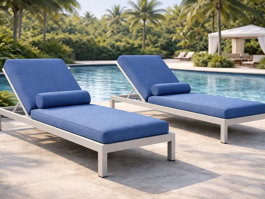 Chaise lounges for commercial outdoor spaces