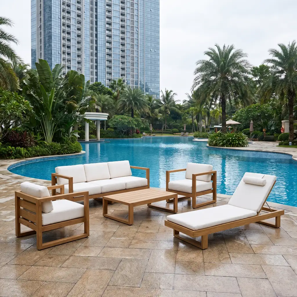 Daybeds and cabanas for commercial outdoor spaces