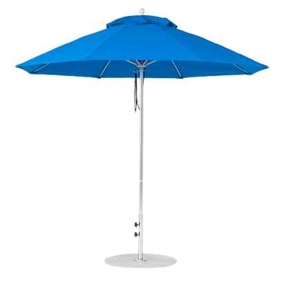Blue commercial resort umbrella